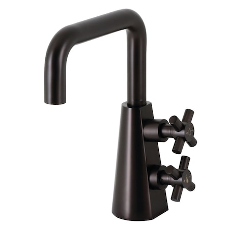 Kingston Brass Two-Handle Single-Hole Bathroom Faucet with Push Pop-Up, Oil Rubbed Bronze KS2265DX